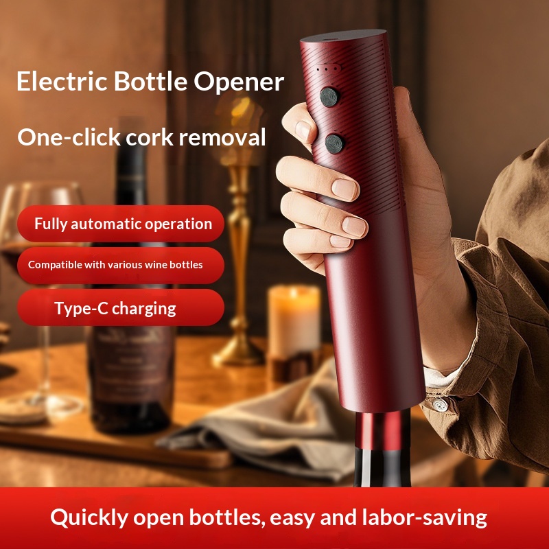 Kitchen Gadgets Electronic - فتاحة زجاجات نبيذ كهربائية قابلة لإعادة