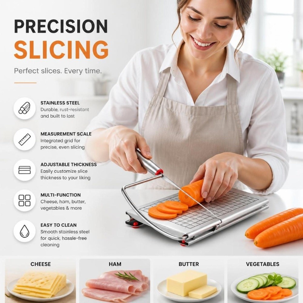 Kitchen Gadgets Wirecutter - قطاعة جبن وزيت من الفولاذ المقاوم