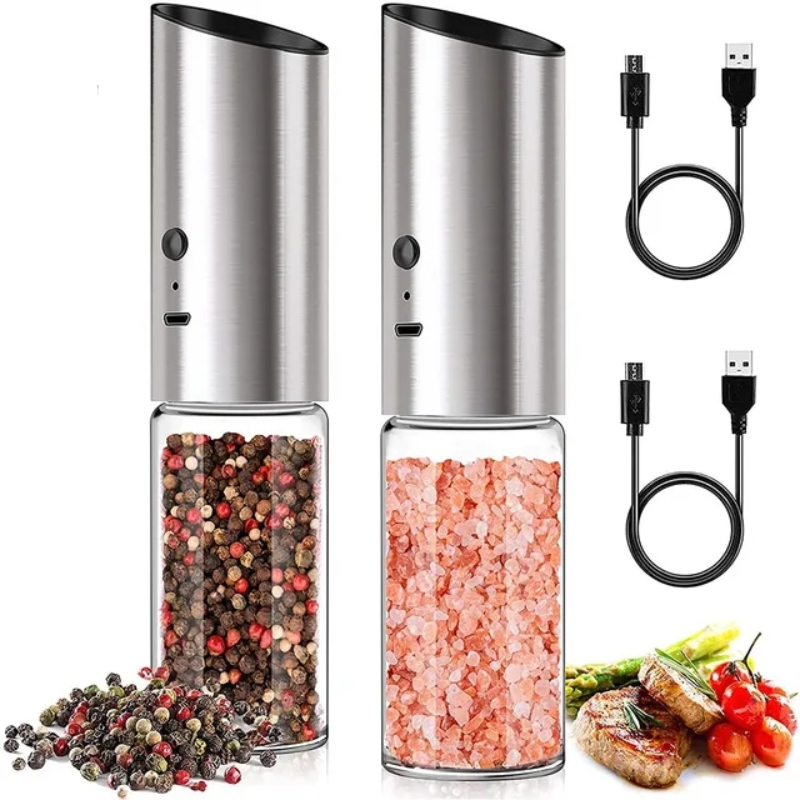 Kitchen Gadgets Smart - ZaiXiao مطحنة الملح والفلفل الكهربائية القابلة