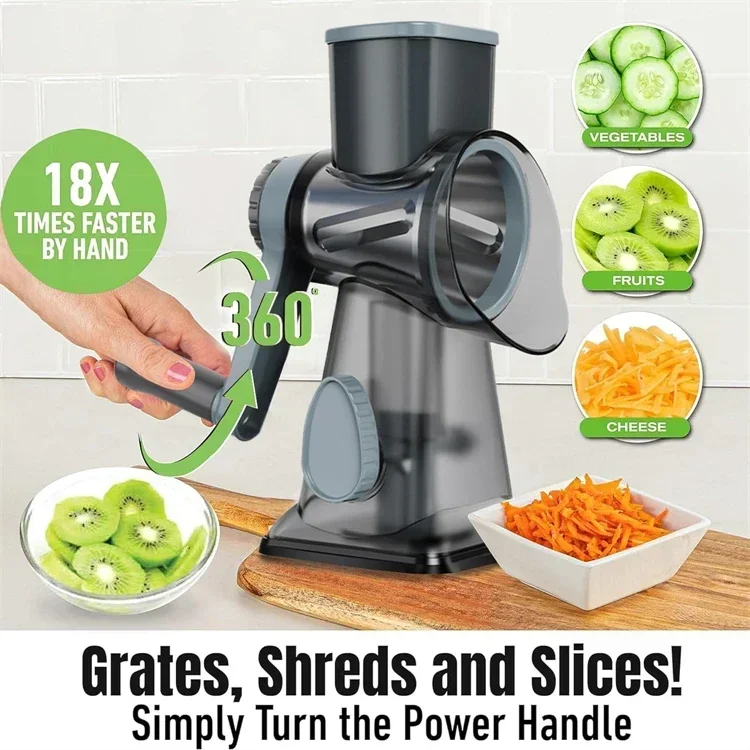 Kitchen Gadgets New 2025 - مبشرة جبن دوارة 3 في 1