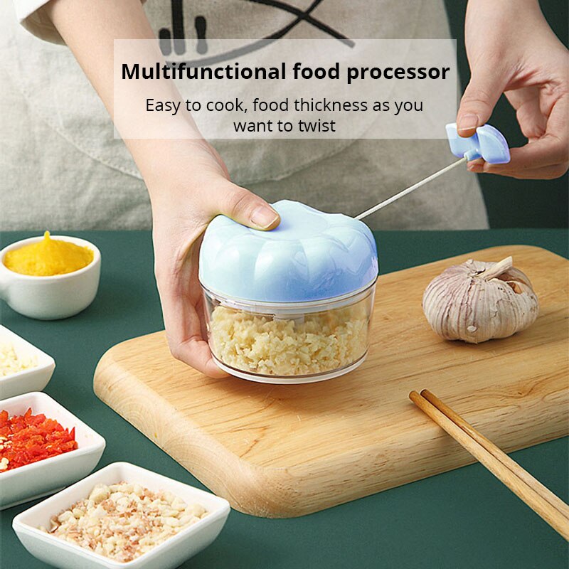 Kitchen Hand Gadgets - 1 قطعة الأزرق/الوردي دليل الثوم الهراسة