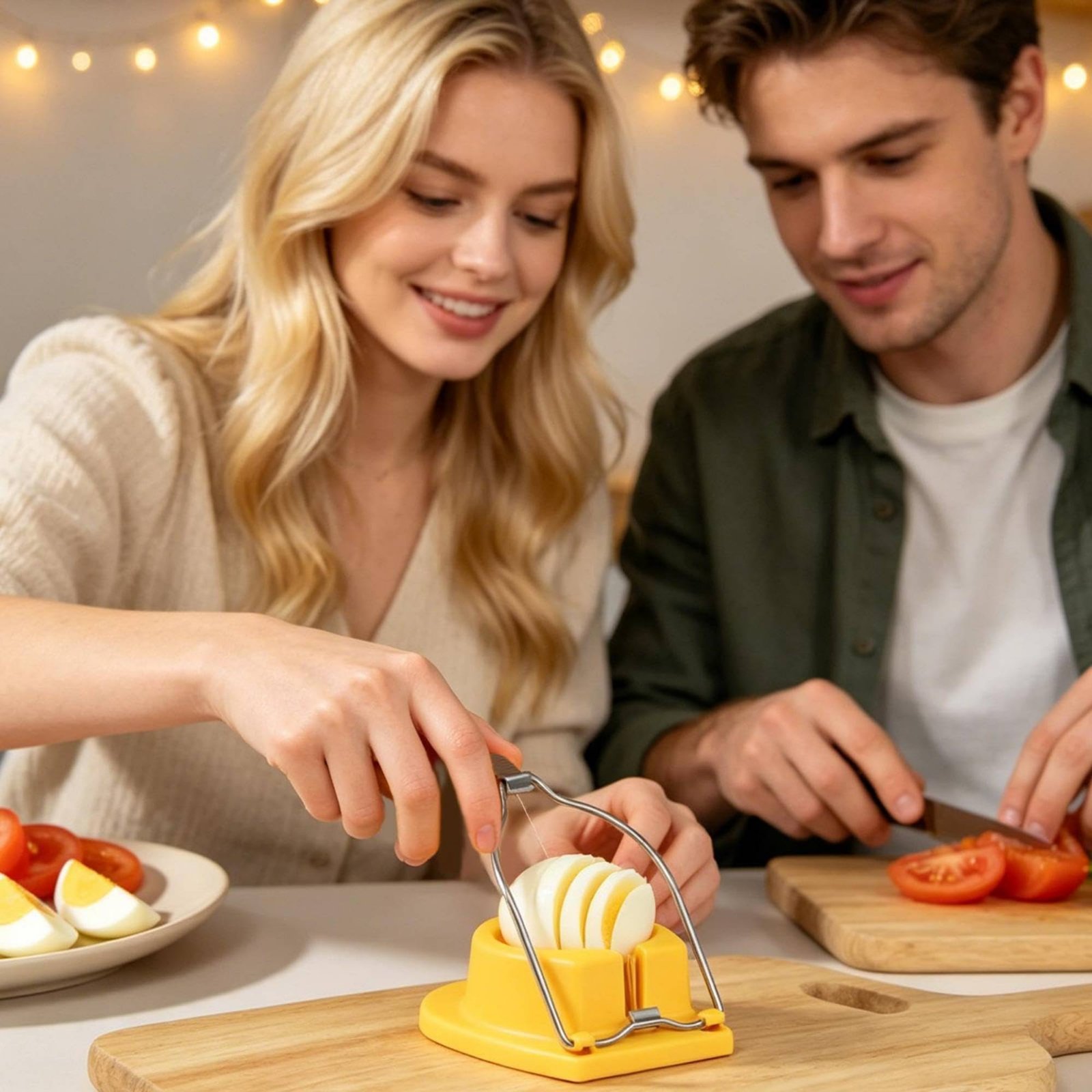 Kitchen Gadgets Wirecutter - قاطع بيض من الفولاذ المقاوم للصدأ