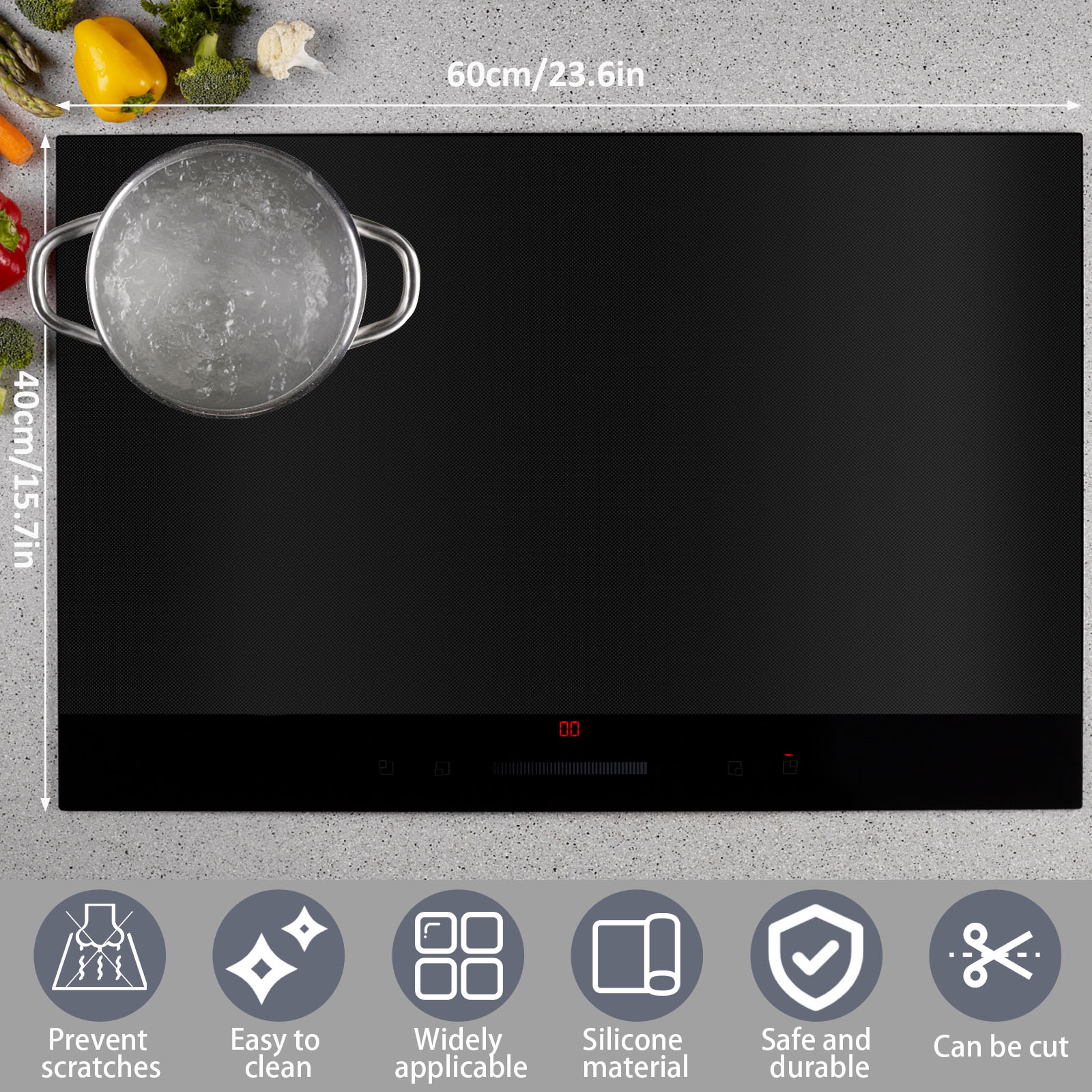 غطاء طباخ التعريفي سيليكون حصي - مراجعة Kitchen Gadgets For Seniors وسعره