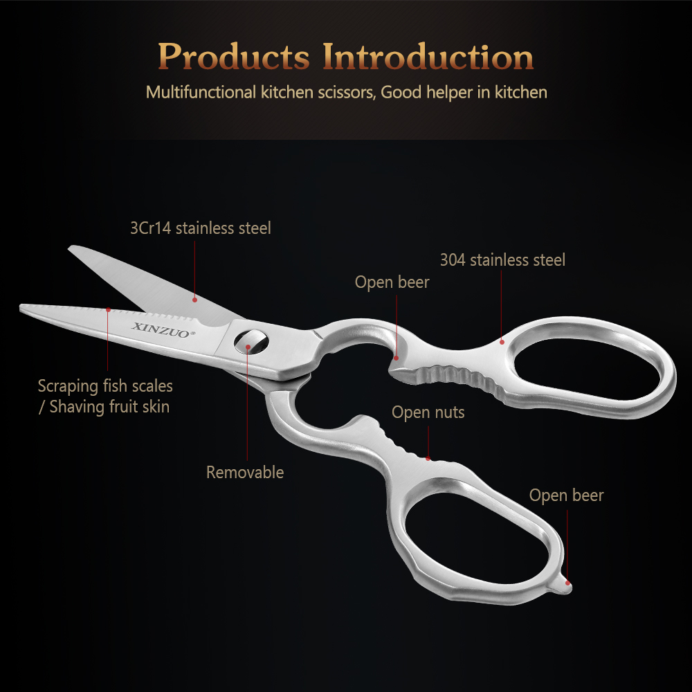 XINZUO انفصال مقص المطبخ الفول - مراجعة Kitchen Hand Gadgets وسعره