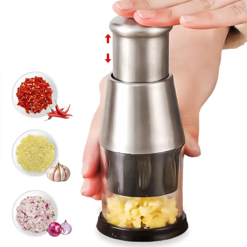 مفرمة ثوم يدوية من الفولاذ الم - مراجعة Kitchen Hand Gadgets وسعره