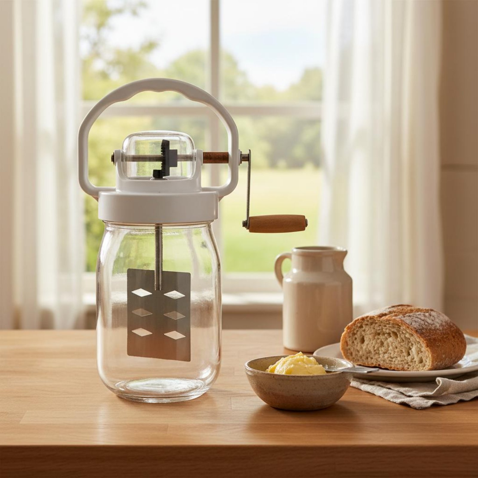 مخفقة زبدة يدوية سهلة التنظيف، - مراجعة Kitchen Hand Gadgets وسعره