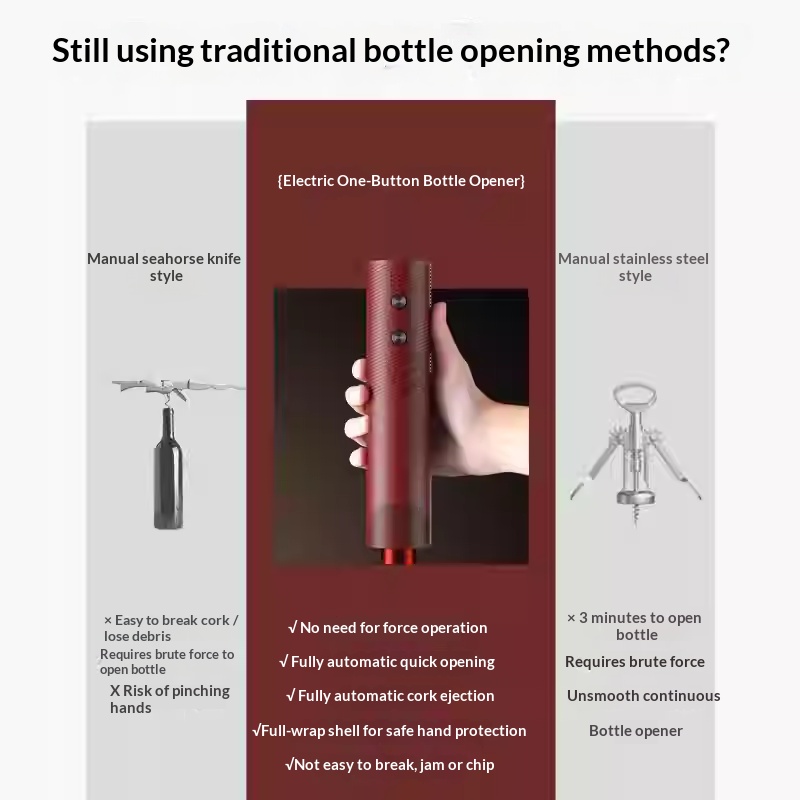 فتاحة زجاجات نبيذ كهربائية قاب - مراجعة Kitchen Gadgets Electronic وسعره