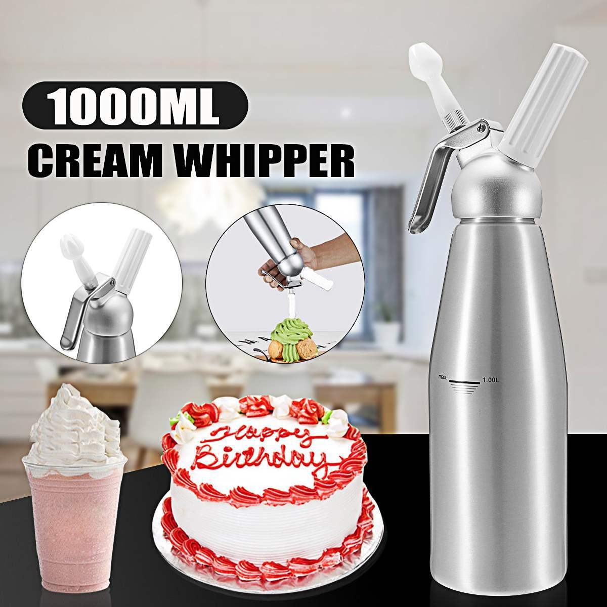 500/1000 مللي كريم رغوة بندقية - مراجعة Kitchen Gadgets Under 500 وسعره