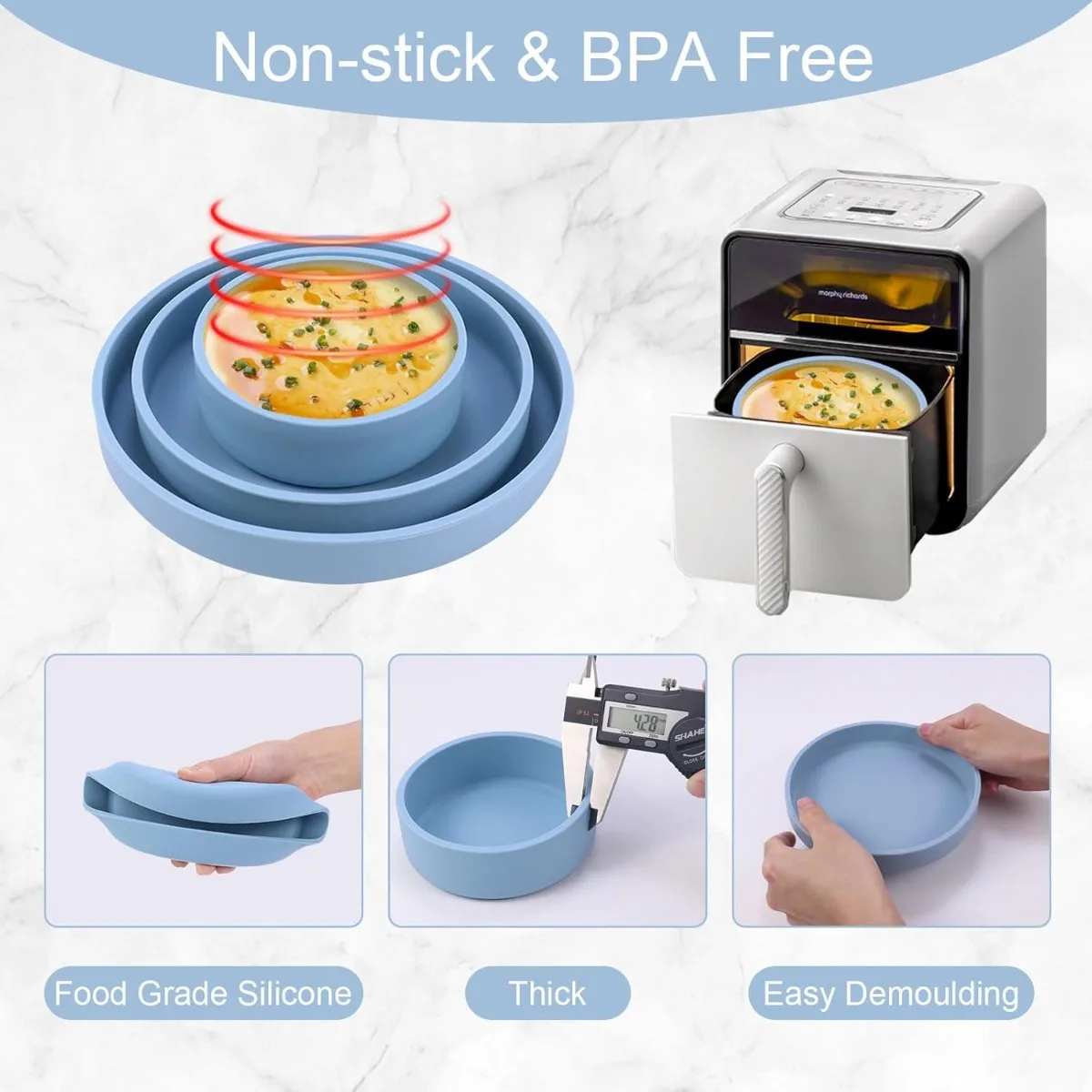 3 قطع من قوالب طهي البيض السيل - مراجعة Breakfast Sandwich Maker وسعره