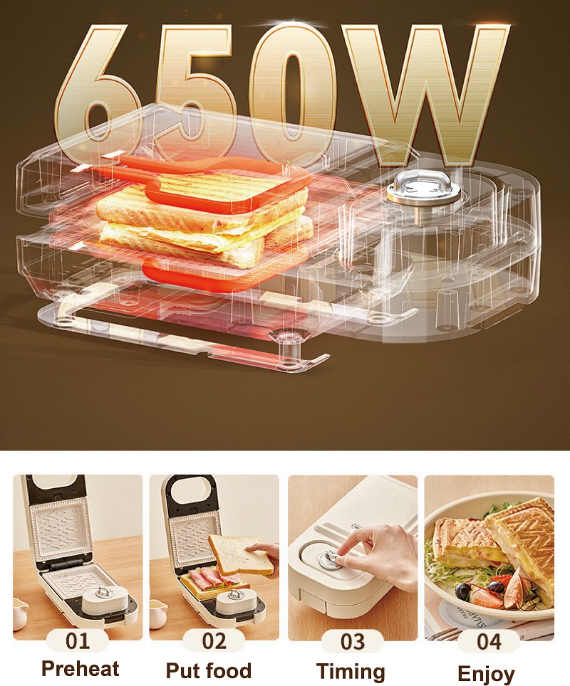 ماكينة صنع الساندويتش الكهربائ - مراجعة Breakfast Sandwich Maker وسعره