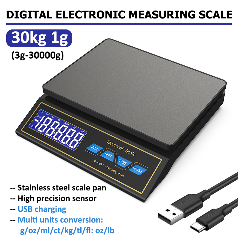 LCD ميزان المطبخ الرقمي 30 كجم - مراجعة Kitchen Gadgets Electronic وسعره
