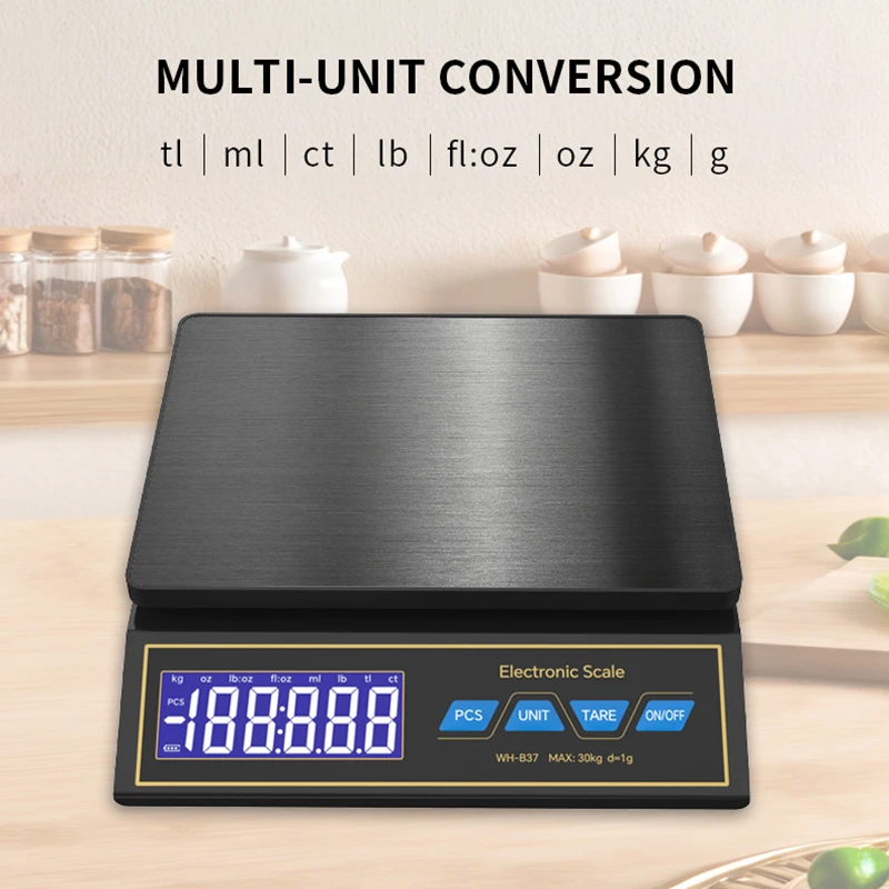 LCD ميزان المطبخ الرقمي 30 كجم - مراجعة Kitchen Gadgets Electronic وسعره